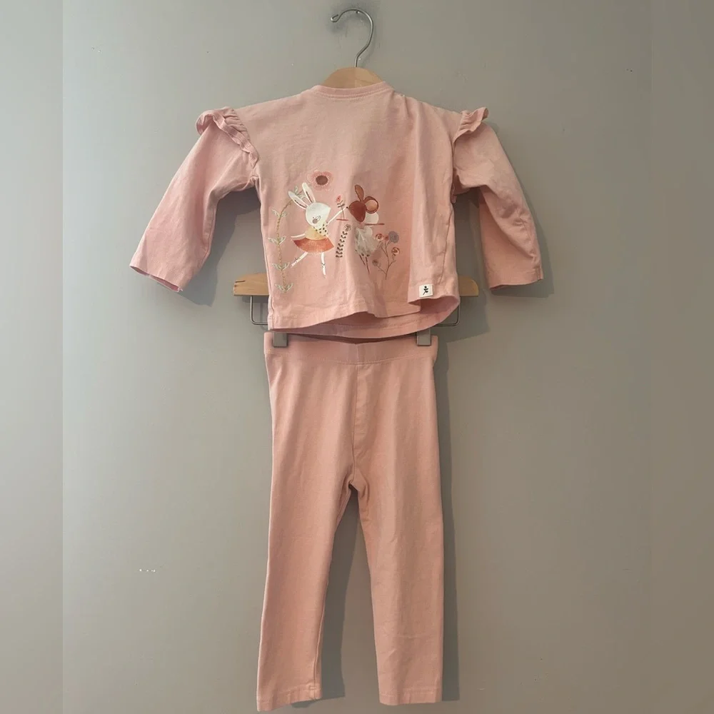 $16 ADD ON Next Pink Bunny Matching‎ Set 12-18M Zara Girls Mice Ballet Jamie Kay
